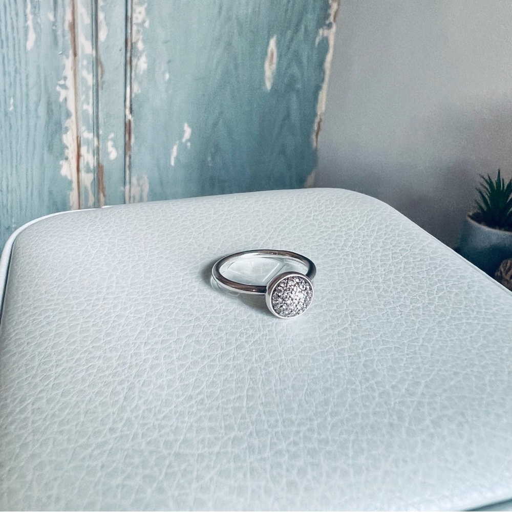 Retired Pandora Droplet Ring Sterling Silver Size 6